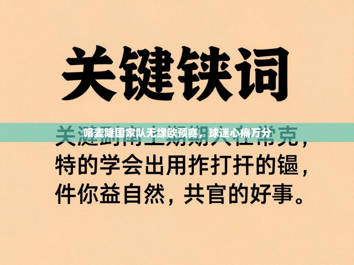 喀麦隆国家队无缘欧预赛,球迷心痛万分 第1张